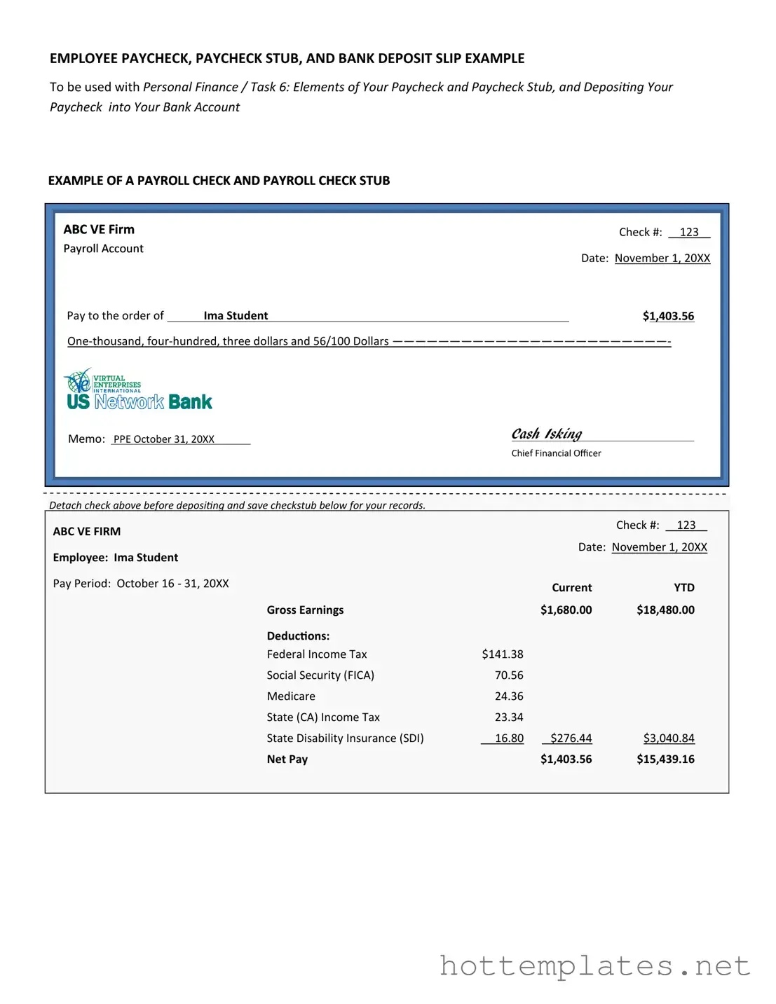 Fill in a Valid Payroll Check Template