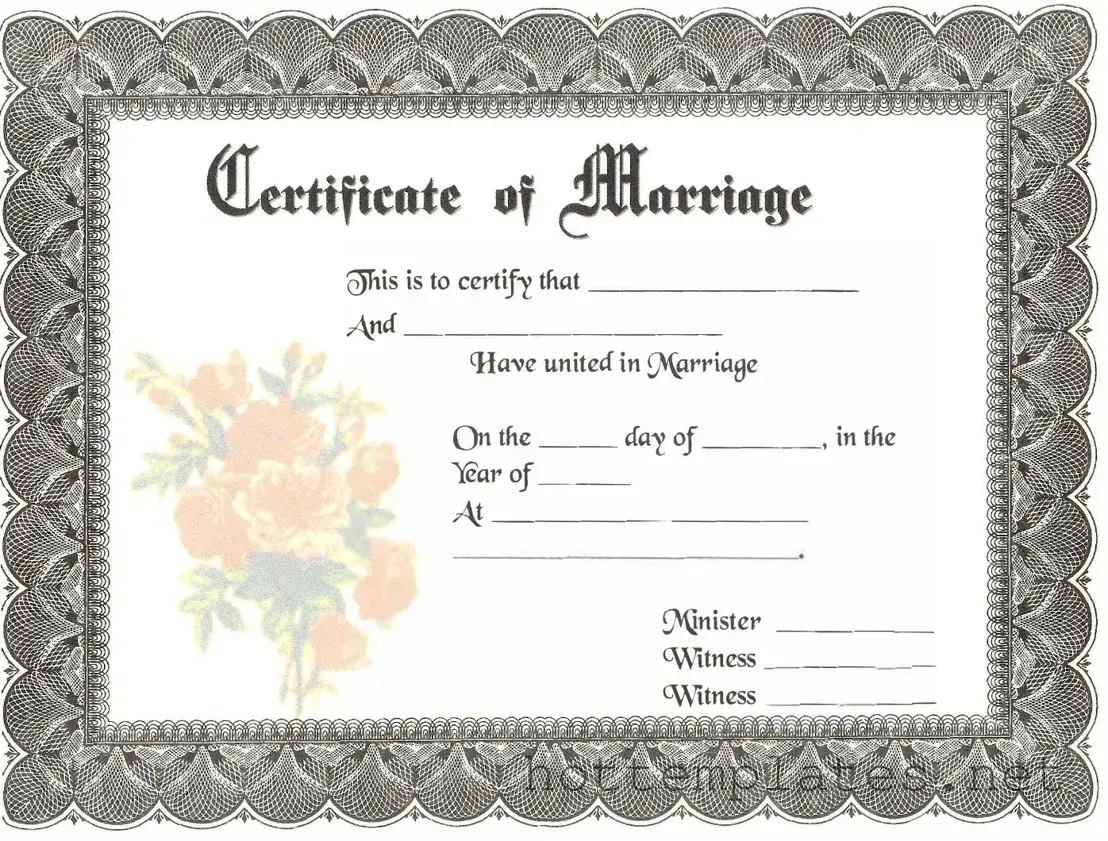 Fill in a Valid Marriage Certificate Template