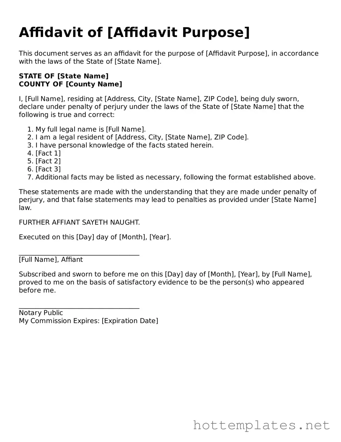 Attorney-Verified Affidavit Form