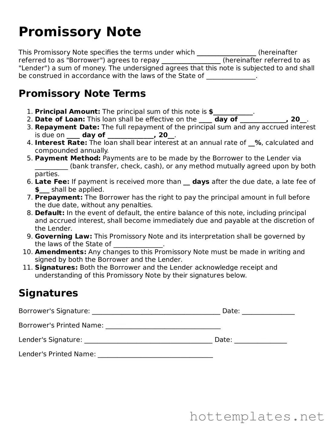 Attorney-Verified Promissory Note Form