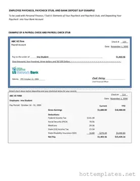 Fill in a Valid Payroll Check Template