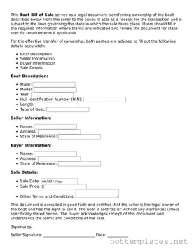 Attorney-Verified Boat Bill of Sale Form