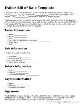 Attorney-Verified Trailer Bill of Sale Form