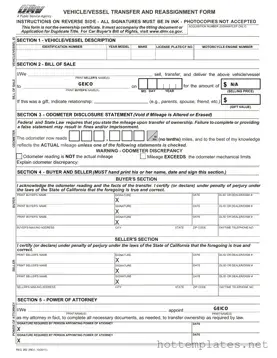 Fill in a Valid California Fotm Reg 262 Template