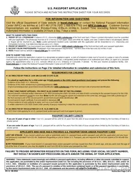 Fill in a Valid DS-11 U.S. Passport application Template