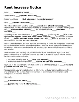 Attorney-Verified Rent Increase Letter Form