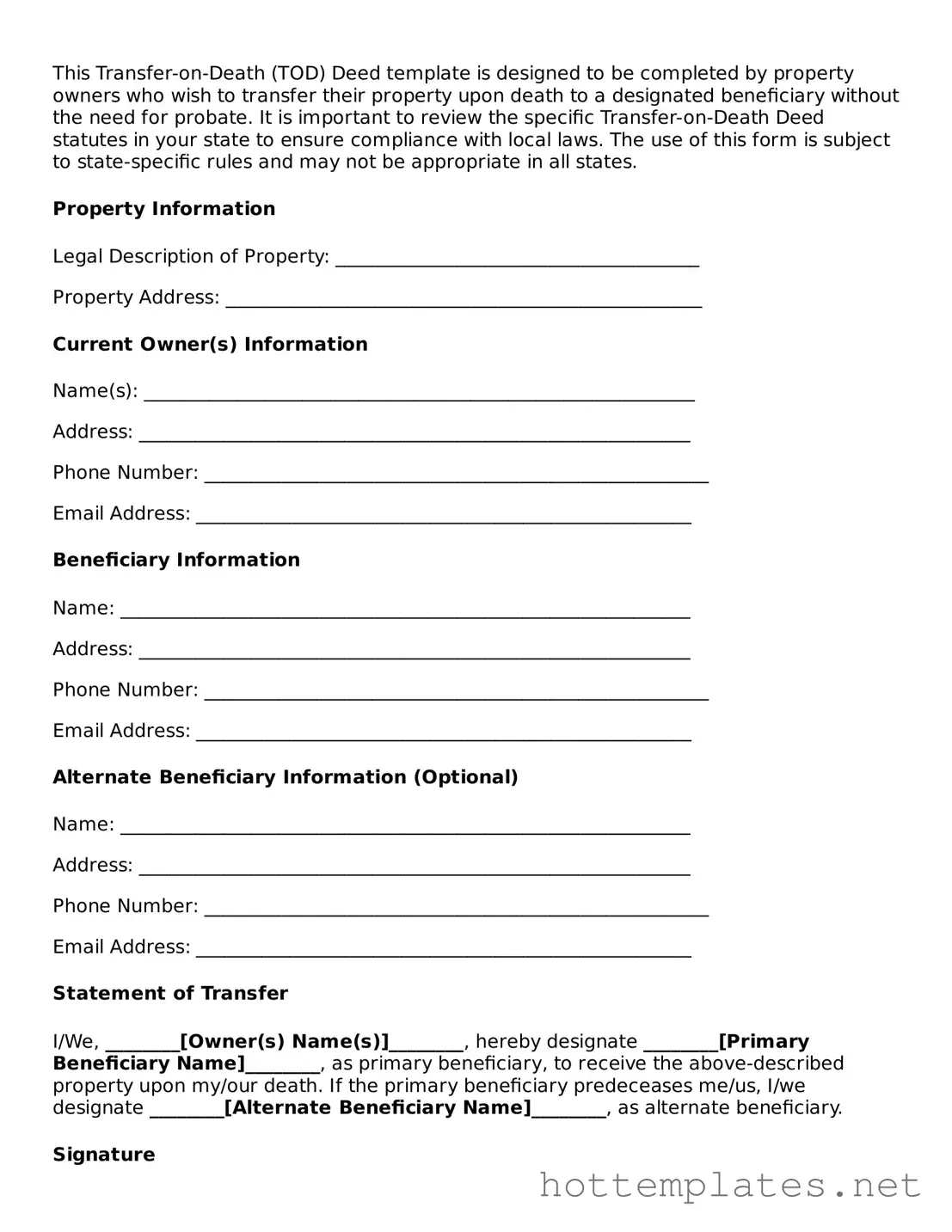Attorney-Verified Transfer-on-Death Deed Form