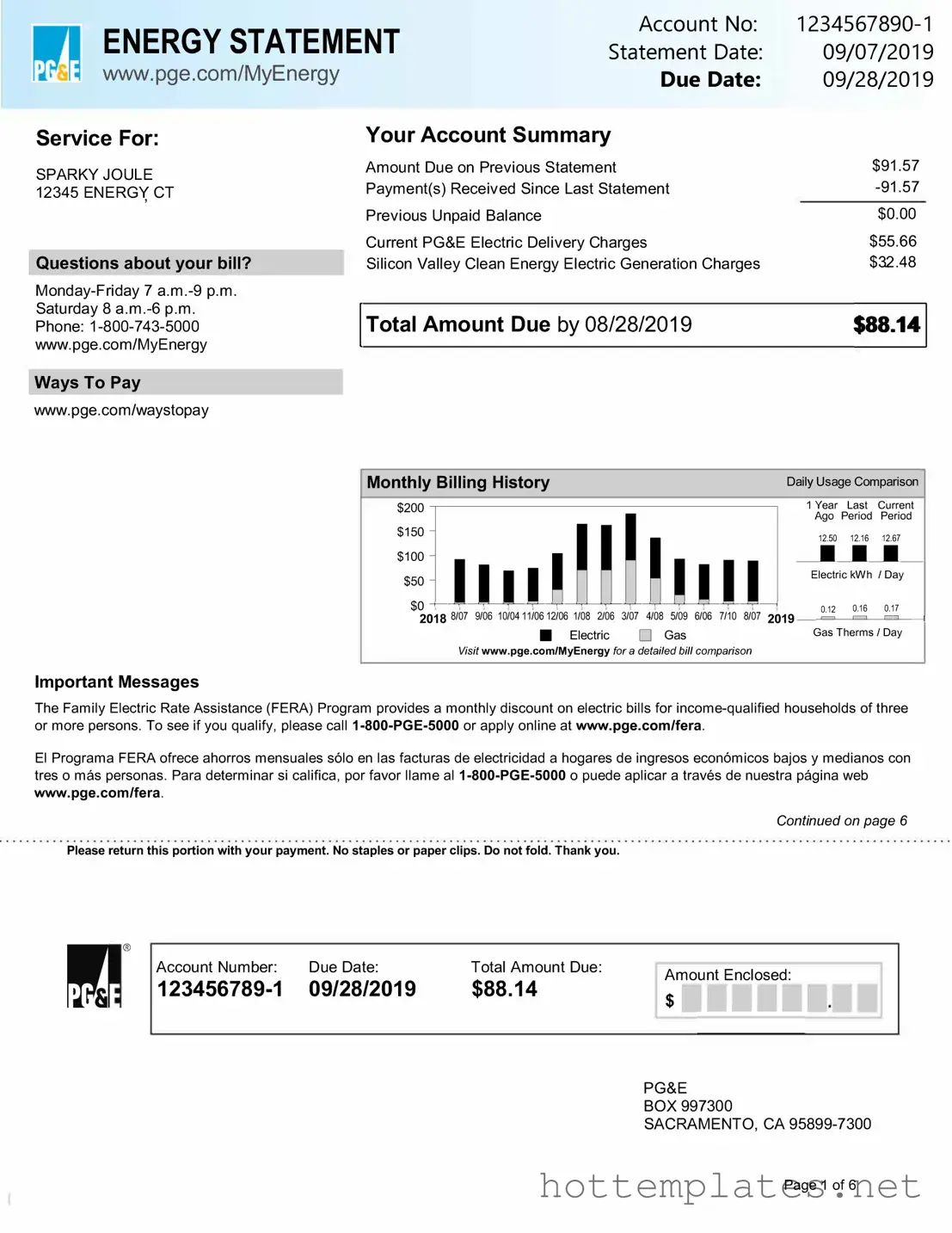 Fill in a Valid Utility Bill Template